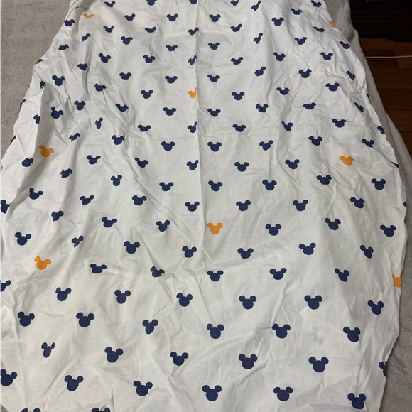Disney Mickey Mouse Patterned Crib Sheet - Navy and Orange - Picture 3 of 8